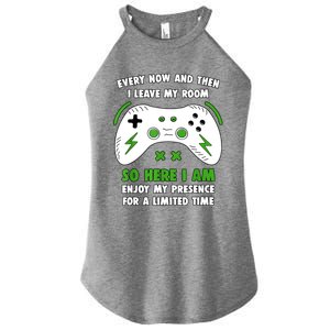 Funny Gamer Every Now And Then I Leave My Room Gaming Women's Perfect Tri Rocker Tank