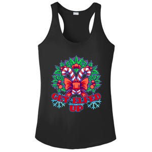 Funny Get Ed Up Christmas Ho Ho Ho Mistletoe Gift Ladies PosiCharge Competitor Racerback Tank