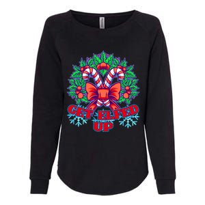 Funny Get Ed Up Christmas Ho Ho Ho Mistletoe Gift Womens California Wash Sweatshirt