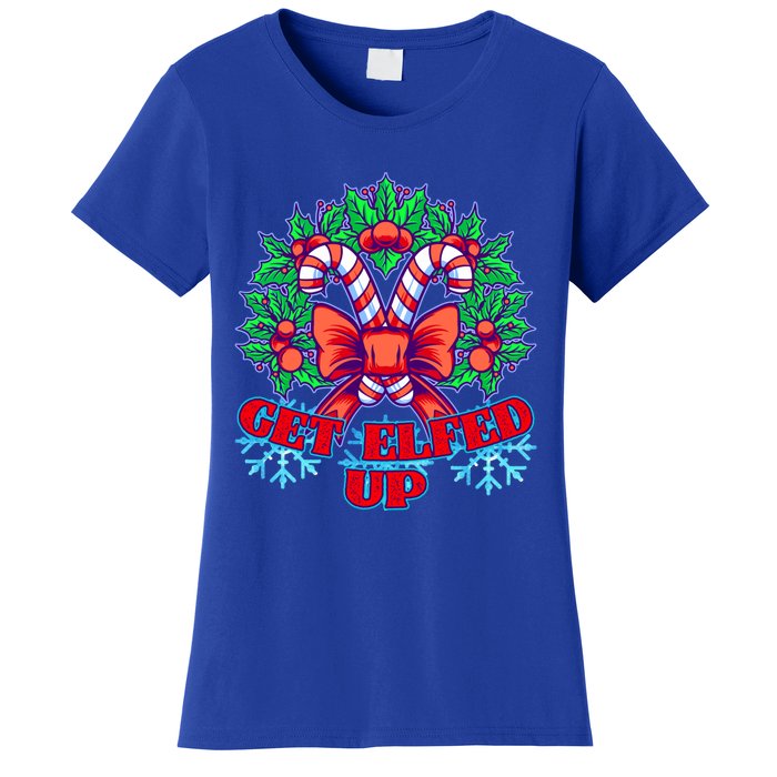 Funny Get Ed Up Christmas Ho Ho Ho Mistletoe Gift Women's T-Shirt