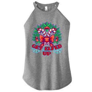 Funny Get Ed Up Christmas Ho Ho Ho Mistletoe Gift Women's Perfect Tri Rocker Tank