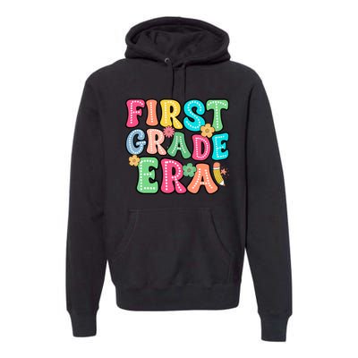 First Grade Era Back To School Print Premium Hoodie