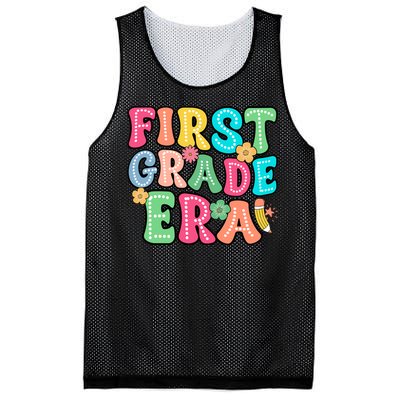 First Grade Era Back To School Print Mesh Reversible Basketball Jersey Tank