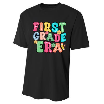 First Grade Era Back To School Print Performance Sprint T-Shirt