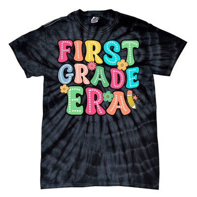 First Grade Era Back To School Print Tie-Dye T-Shirt