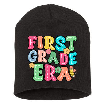 First Grade Era Back To School Print Short Acrylic Beanie