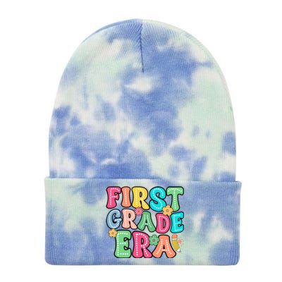 First Grade Era Back To School Print Tie Dye 12in Knit Beanie