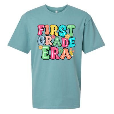 First Grade Era Back To School Print Sueded Cloud Jersey T-Shirt