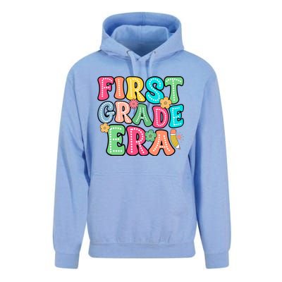 First Grade Era Back To School Print Unisex Surf Hoodie