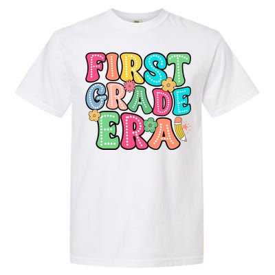 First Grade Era Back To School Print Garment-Dyed Heavyweight T-Shirt