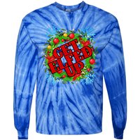 Funny Get Ed Up Christmas Ho Ho Ho Mistletoe Gift Tie-Dye Long Sleeve Shirt