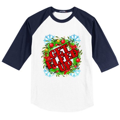 Funny Get Ed Up Christmas Ho Ho Ho Mistletoe Gift Baseball Sleeve Shirt