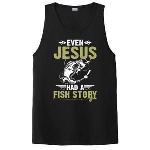 Fishing Gifts Even Jesus Had A Fish Story Funny PosiCharge Competitor Tank