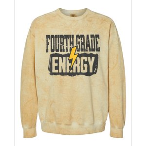 Fourth Grade Energy Elementary Teaching Colorblast Crewneck Sweatshirt