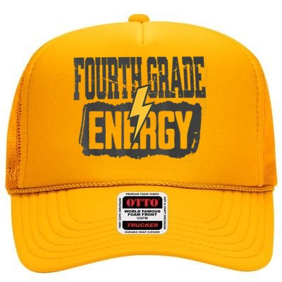 Fourth Grade Energy Elementary Teaching High Crown Mesh Back Trucker Hat