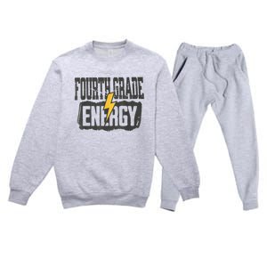 Fourth Grade Energy Elementary Teaching Premium Crewneck Sweatsuit Set