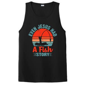 Fishing Gifts Even Jesus Had A Fish Story Funny PosiCharge Competitor Tank