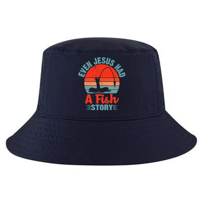 Fishing Gifts Even Jesus Had A Fish Story Funny Cool Comfort Performance Bucket Hat