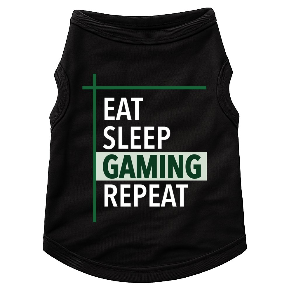 Funny Gamer Eat Sleep Anime Gaming Repeat Meaningful Gift Doggie Tank