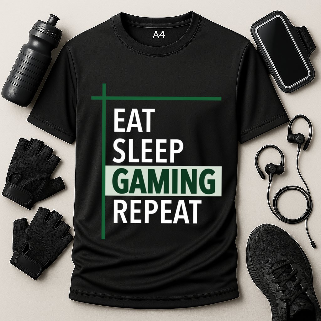 Funny Gamer Eat Sleep Anime Gaming Repeat Meaningful Gift Cooling Performance Crew T-Shirt