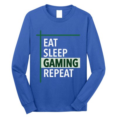 Funny Gamer Eat Sleep Anime Gaming Repeat Meaningful Gift Long Sleeve Shirt