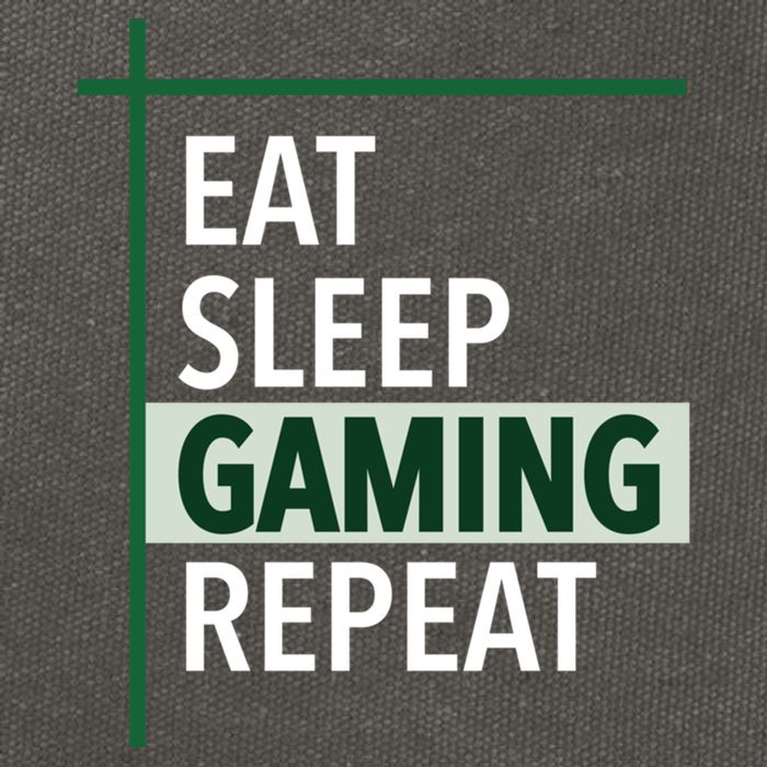 Funny Gamer Eat Sleep Anime Gaming Repeat Meaningful Gift Cotton Canvas Backpack