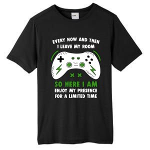 Funny Gamer Every Now And Then I Leave My Room Gaming Tall Fusion ChromaSoft Performance T-Shirt