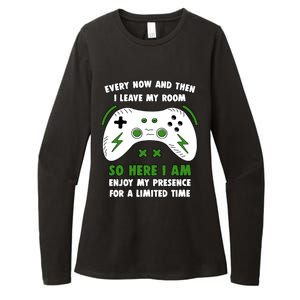 Funny Gamer Every Now And Then I Leave My Room Gaming Womens CVC Long Sleeve Shirt