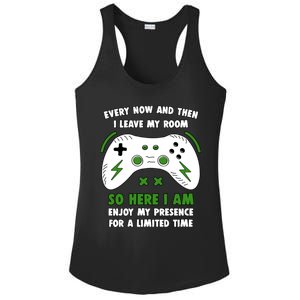 Funny Gamer Every Now And Then I Leave My Room Gaming Ladies PosiCharge Competitor Racerback Tank