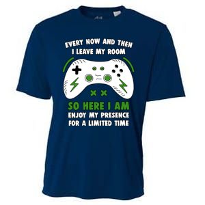 Funny Gamer Every Now And Then I Leave My Room Gaming Cooling Performance Crew T-Shirt