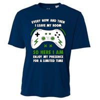 Funny Gamer Every Now And Then I Leave My Room Gaming Cooling Performance Crew T-Shirt