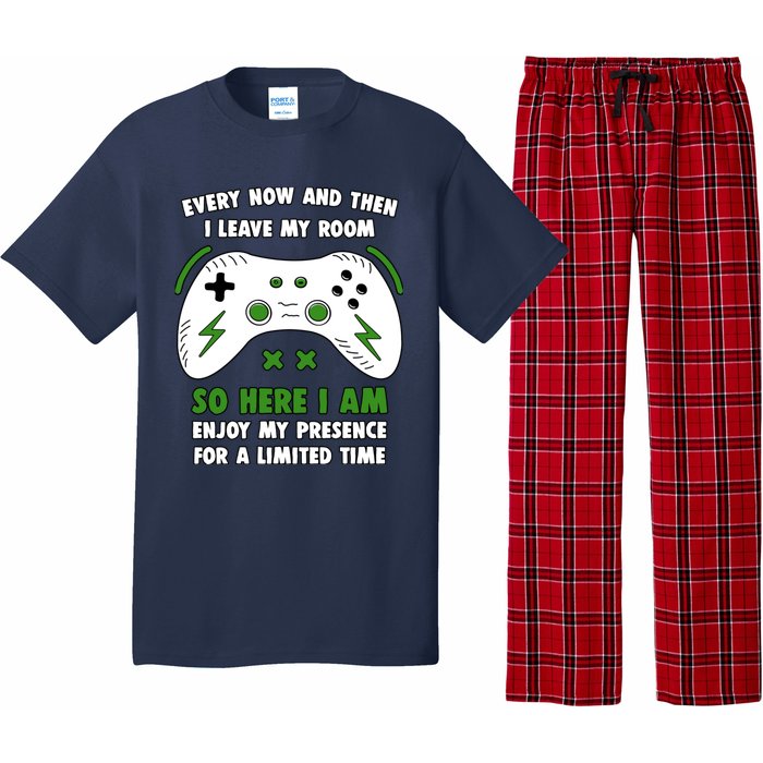 Funny Gamer Every Now And Then I Leave My Room Gaming Pajama Set