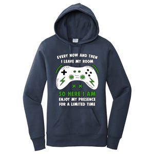 Funny Gamer Every Now And Then I Leave My Room Gaming Women's Pullover Hoodie