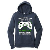 Funny Gamer Every Now And Then I Leave My Room Gaming Women's Pullover Hoodie