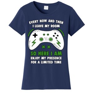 Funny Gamer Every Now And Then I Leave My Room Gaming Women's T-Shirt