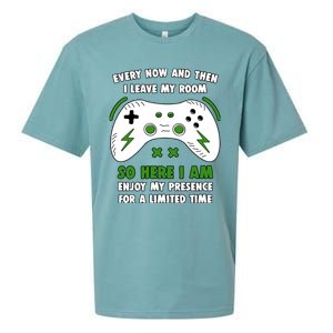 Funny Gamer Every Now And Then I Leave My Room Gaming Sueded Cloud Jersey T-Shirt