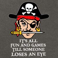 All Fun And Games Till Someone Loses An Eye Cotton Canvas Backpack