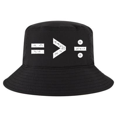 Funny Gift Equality Is Greater Than Division Symbols Gift Cool Comfort Performance Bucket Hat