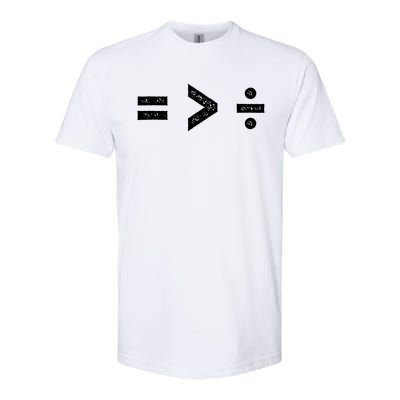 Funny Gift Equality Is Greater Than Division Symbols Gift Softstyle® CVC T-Shirt