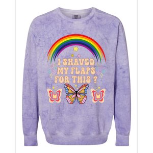 Funny Groovy Embarrassing I Shaved My Flaps For This Colorblast Crewneck Sweatshirt