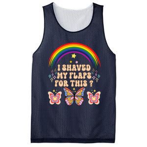 Funny Groovy Embarrassing I Shaved My Flaps For This Mesh Reversible Basketball Jersey Tank