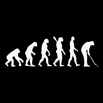 Funny Golfer Evolution Golf Lover Golfer Golfing Life T-Shirt
