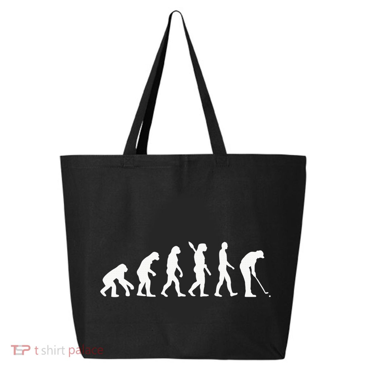 Funny Golfer Evolution Golf Lover Golfer Golfing Life 25L Jumbo Tote