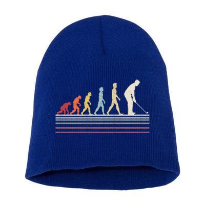 Funny Golf Evolution Of Sport Retro Vintage Gift Cool Gift Short Acrylic Beanie