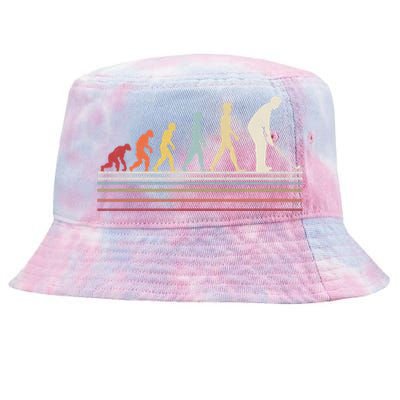 Funny Golf Evolution Of Sport Retro Vintage Gift Cool Gift Tie-Dyed Bucket Hat