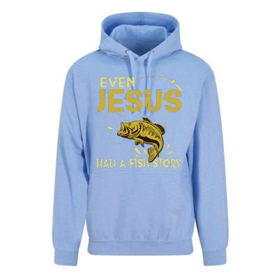 Fishing Gifts Even Jesus Had A Fish Story Funny Unisex Surf Hoodie