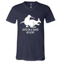 Funny Give Em A Taste Of Kiwi V-Neck T-Shirt