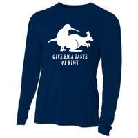 Funny Give Em A Taste Of Kiwi Cooling Performance Long Sleeve Crew