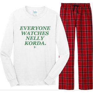 Funny Golf Everyone Watches Nelly Korda Long Sleeve Pajama Set