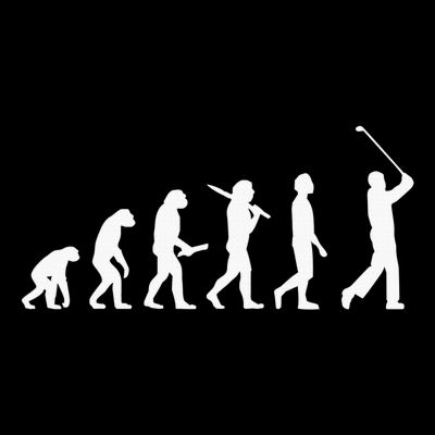 Funny Golfer Evolution Golf Lover Golfer Golfing Life T-Shirt